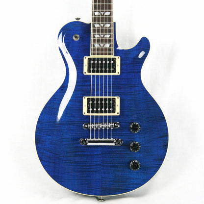 c. 2007 Hamer USA Monaco Elite Indigo Blue FLAMETOP! Seymour Duncan, Tone Pros