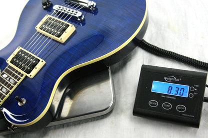 c. 2007 Hamer USA Monaco Elite Indigo Blue FLAMETOP! Seymour Duncan, Tone Pros