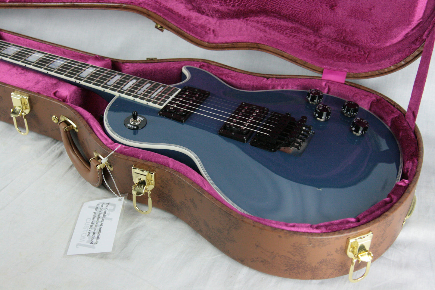 MINT 2018 Gibson Custom Shop Les Paul Modern Axcess LAKE BLUE Black Floyd Rose