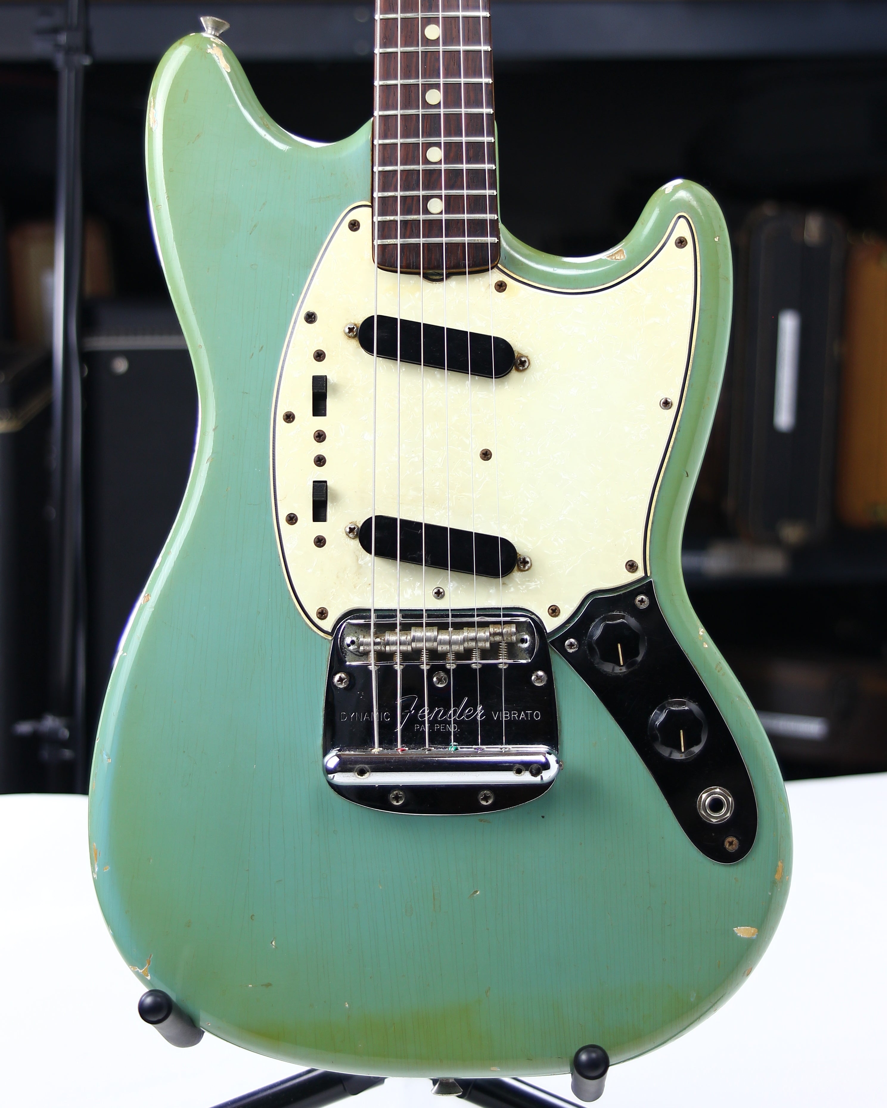 *SOLD*  1965 Fender Mustang DAPHNE BLUE - Kurt Cobain-type, L-Series, Small Headstock! duo sonic musicmaster