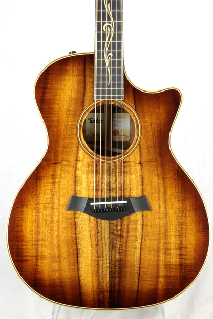 2018 Taylor K24CE ALL KOA Grand Auditorium V-Class Bracing Shaded Edgeburst Sunburst