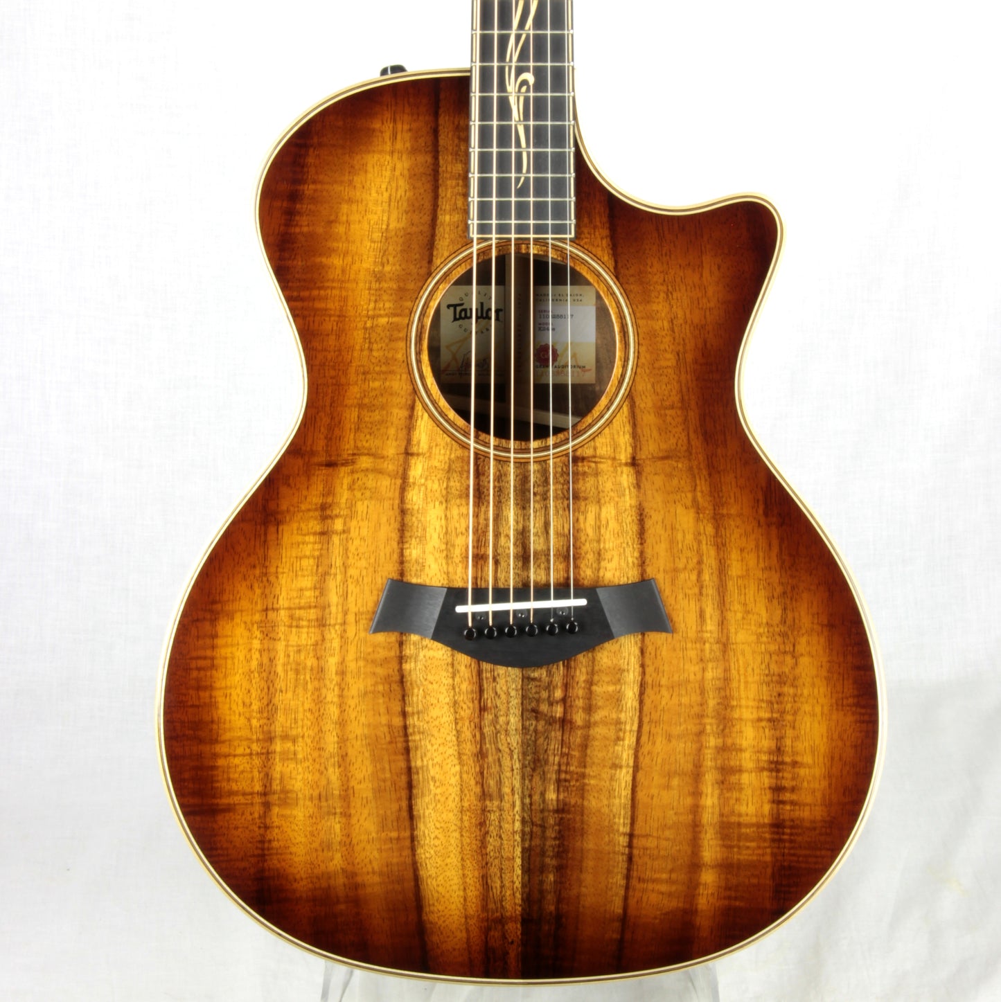 2018 Taylor K24CE ALL KOA Grand Auditorium V-Class Bracing Shaded Edgeburst Sunburst