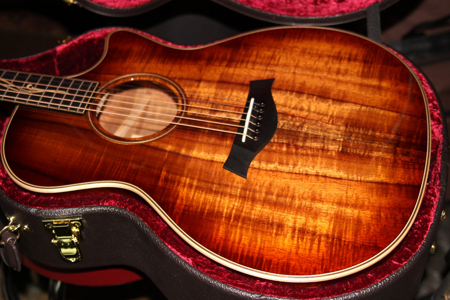 2018 Taylor K24CE ALL KOA Grand Auditorium V-Class Bracing Shaded Edgeburst Sunburst