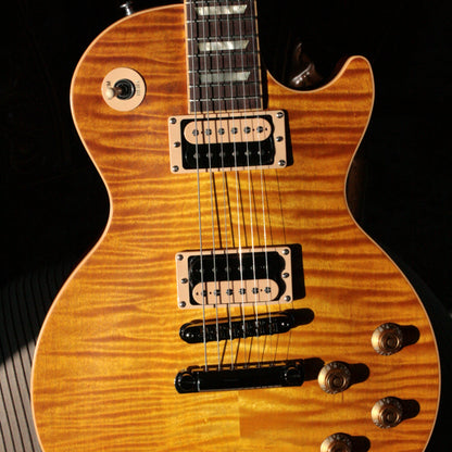 MINTY 2007 Gibson Les Paul Standard Flametop Honeyburst plus Zebra Pickups Slash 50's neck! 7.2 lbs!