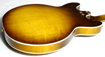 1966 Harmony H-27 Hollowbody Electric Bass Sunburst - 1960's Vintage H-22, Dearmonds