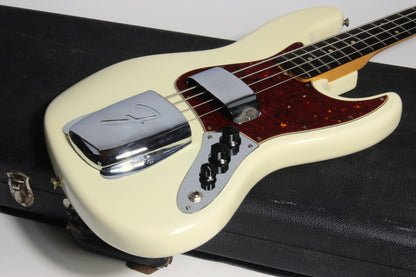 1964 Fender Jazz Bass Olympic White - Matching Headstock, Pre-CBS, Clay Dots, Vintage L-Series, Original Case