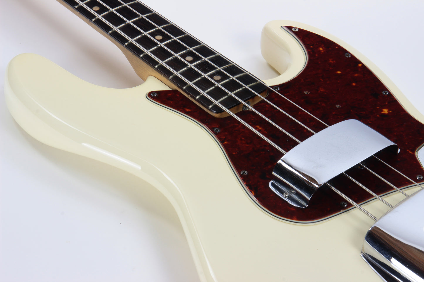 1964 Fender Jazz Bass Olympic White - Matching Headstock, Pre-CBS, Clay Dots, Vintage L-Series, Original Case