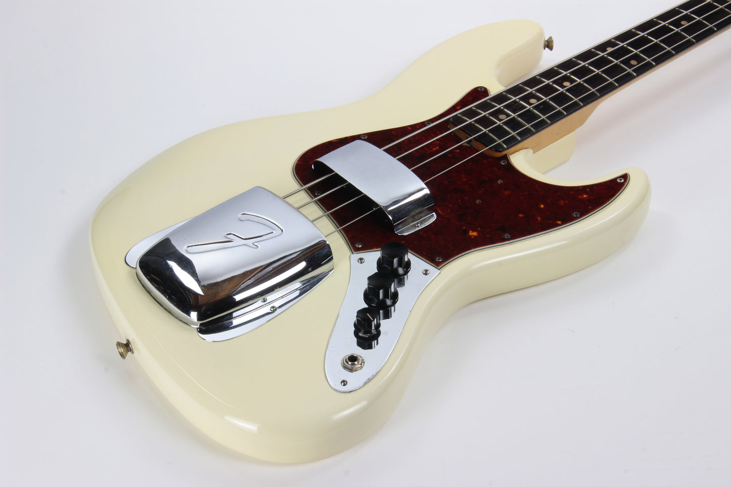 1964 Fender Jazz Bass Olympic White - Matching Headstock, Pre-CBS, Clay Dots, Vintage L-Series, Original Case