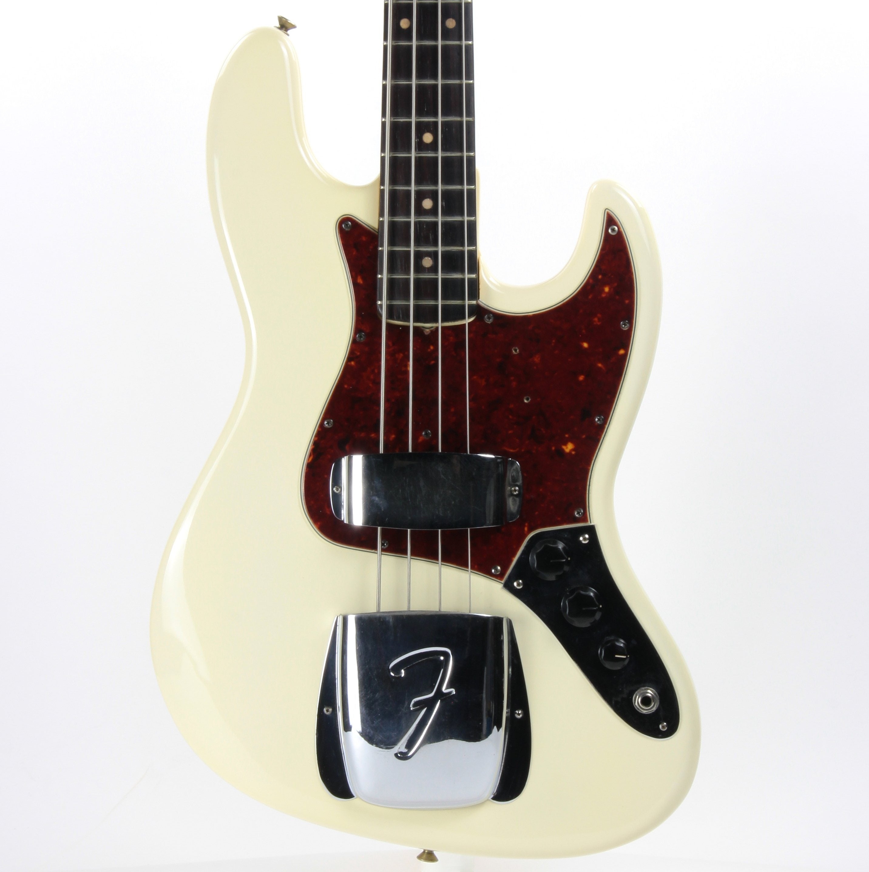 1964 Fender Jazz Bass Olympic White - Matching Headstock, Pre-CBS, Clay Dots, Vintage L-Series, Original Case