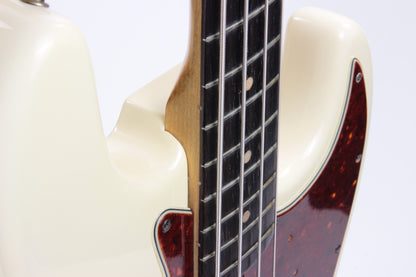 1964 Fender Jazz Bass Olympic White - Matching Headstock, Pre-CBS, Clay Dots, Vintage L-Series, Original Case