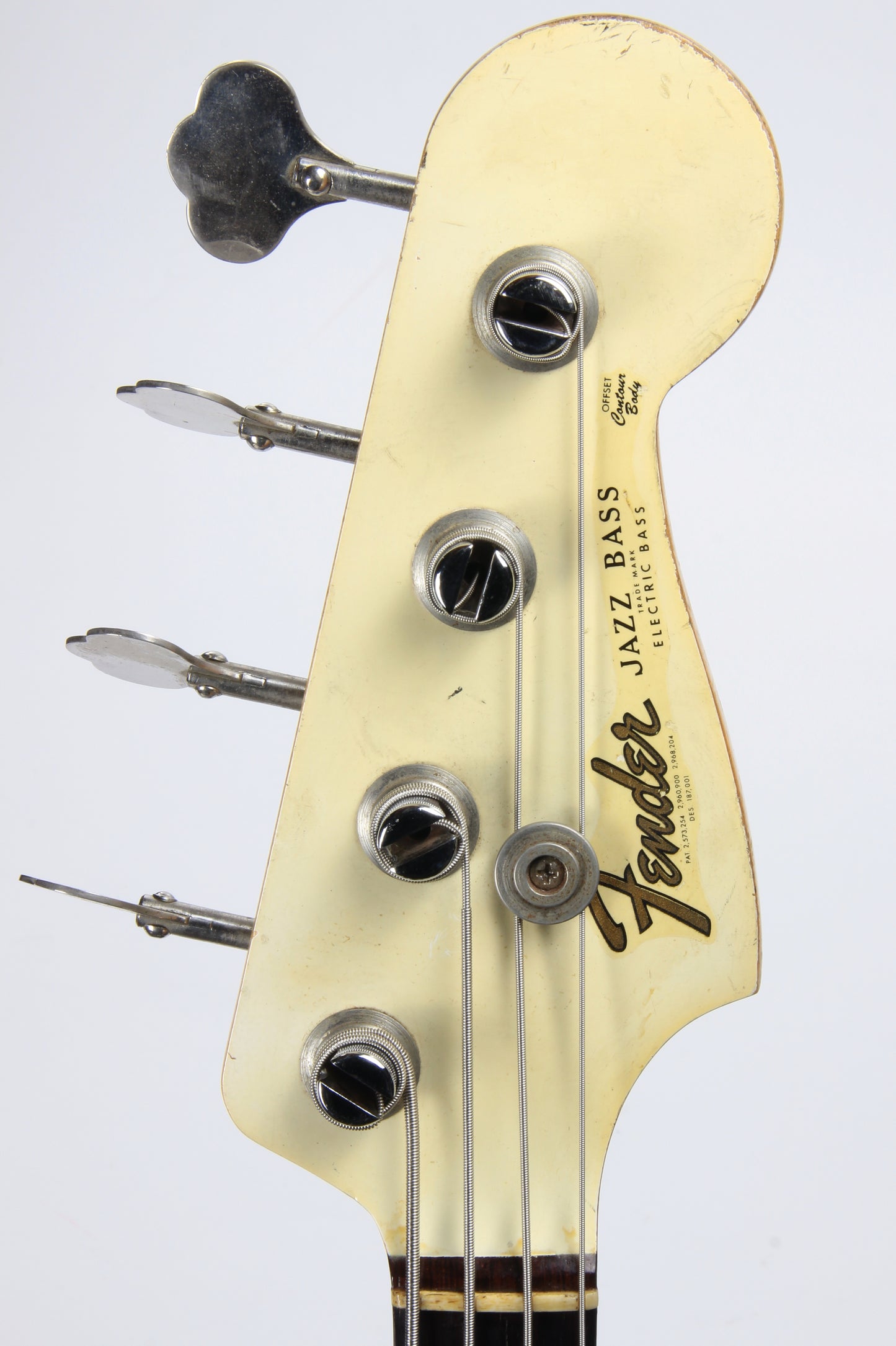 1964 Fender Jazz Bass Olympic White - Matching Headstock, Pre-CBS, Clay Dots, Vintage L-Series, Original Case