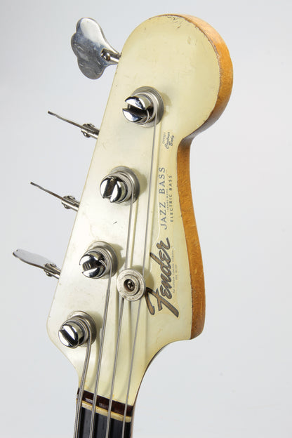 1964 Fender Jazz Bass Olympic White - Matching Headstock, Pre-CBS, Clay Dots, Vintage L-Series, Original Case