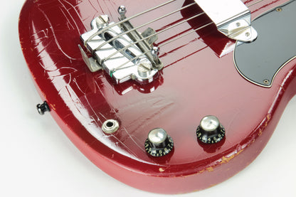 1965 Gibson EB-0 Bass RARE CUSTOM COLOR Ember Red w/ Original Case! Wide Nut Vintage 1960's