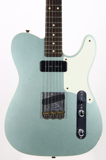 2020 Fender Custom Shop Limited P90 Mahogany Telecaster, Journeyman Relic- Aged Firemist Silver Top