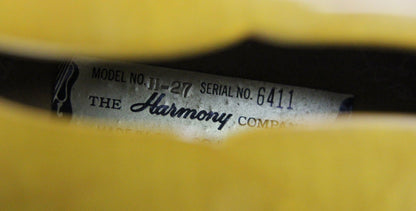 1966 Harmony H-27 Hollowbody Electric Bass Sunburst - 1960's Vintage H-22, Dearmonds