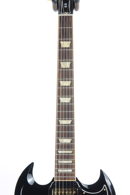 2015 Gibson Limited Edition SGS3 Ebony Black 3 Pickup, Sideways Vibrola - SG Les Paul Standard Custom