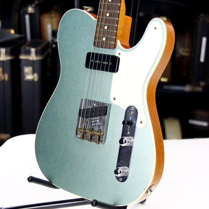 2020 Fender Custom Shop Limited P90 Mahogany Telecaster, Journeyman Relic- Aged Firemist Silver Top