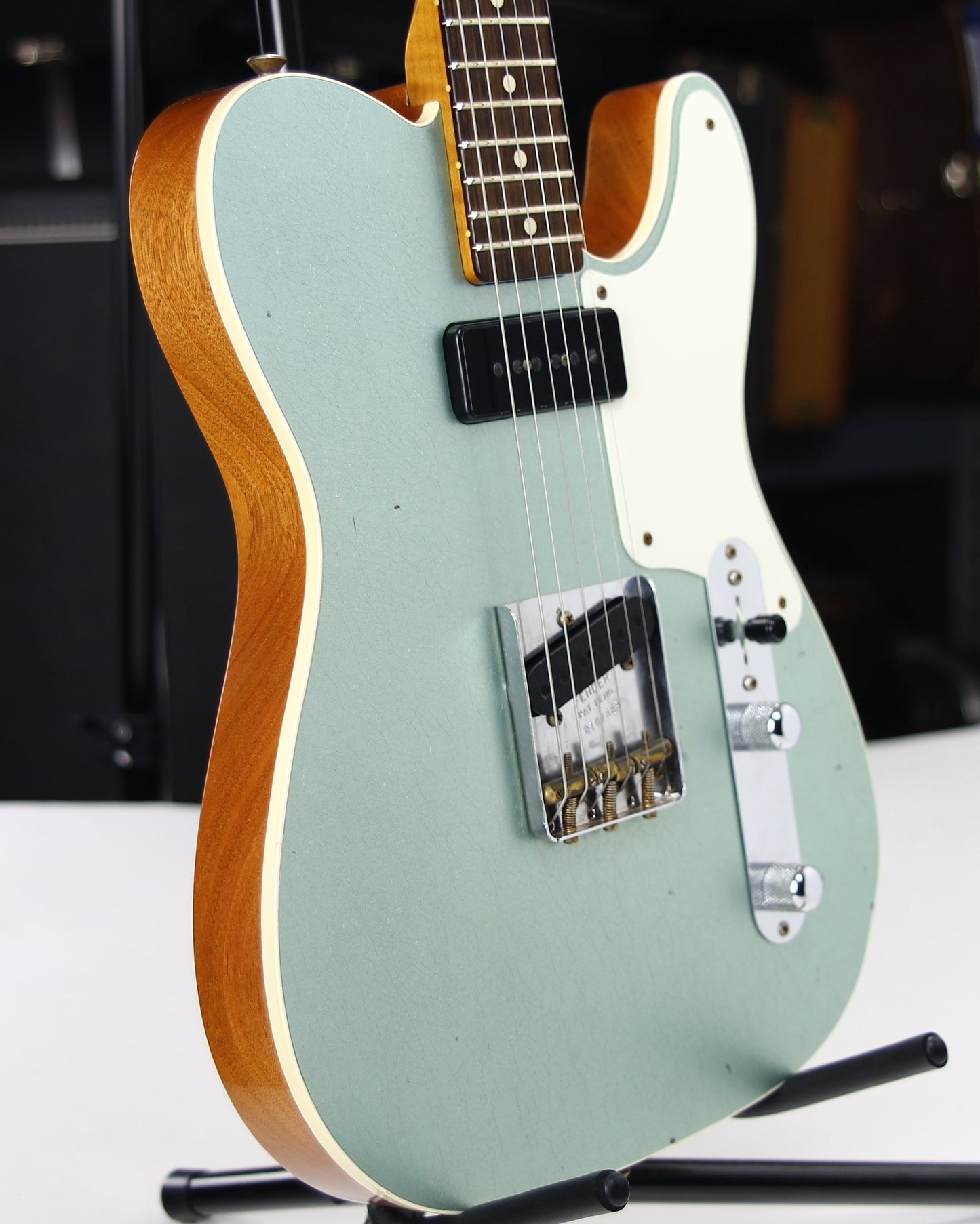 2020 Fender Custom Shop Limited P90 Mahogany Telecaster, Journeyman Relic- Aged Firemist Silver Top