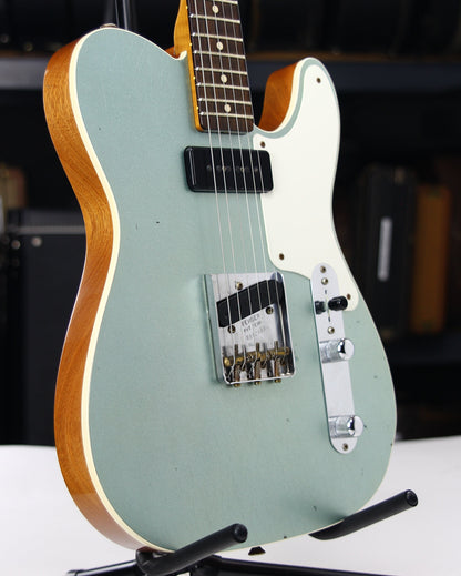 2020 Fender Custom Shop Limited P90 Mahogany Telecaster, Journeyman Relic- Aged Firemist Silver Top