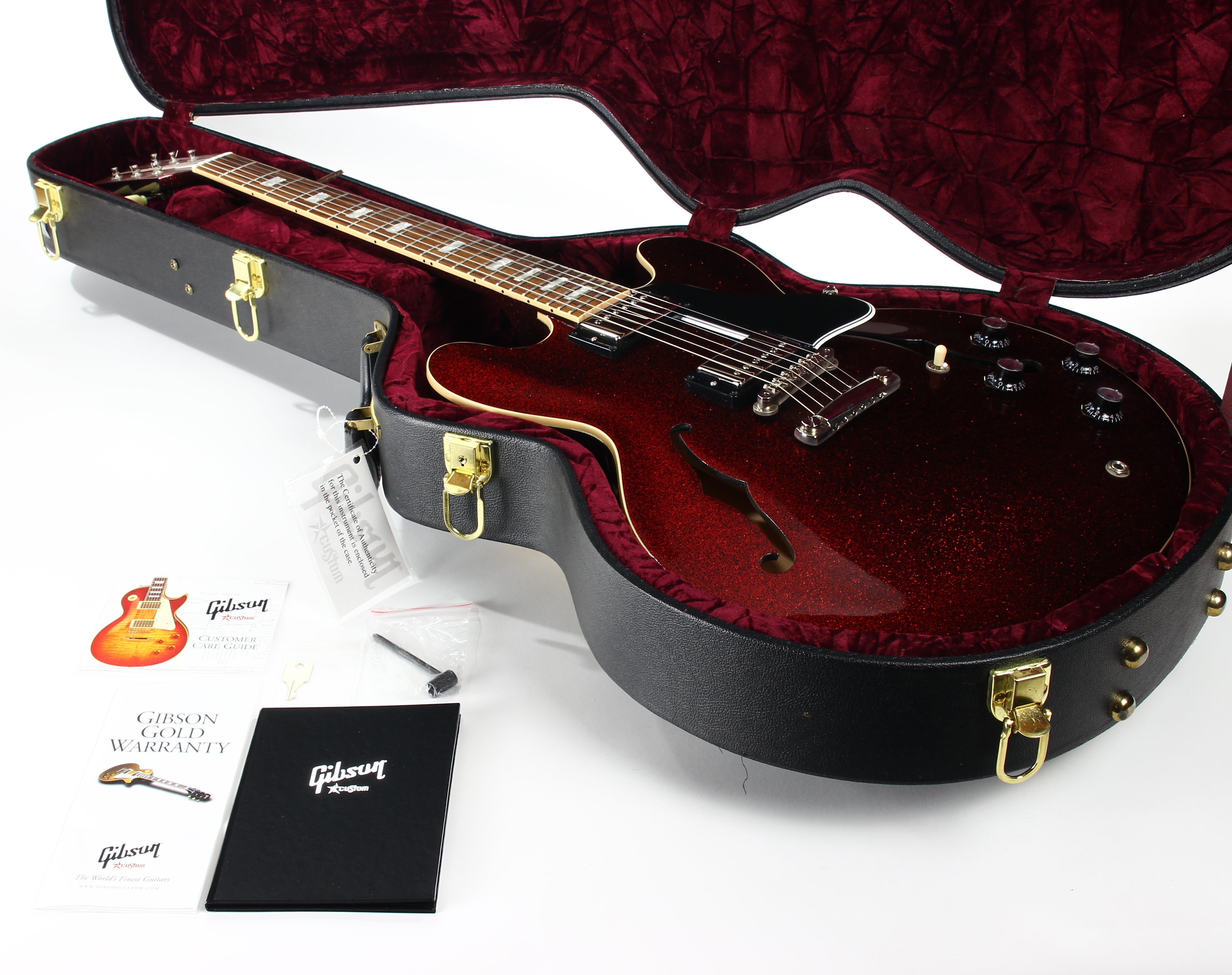 2008 Gibson Custom Shop 1963 ES-335 Red Sparkle -- MATCHING HEADSTOCK