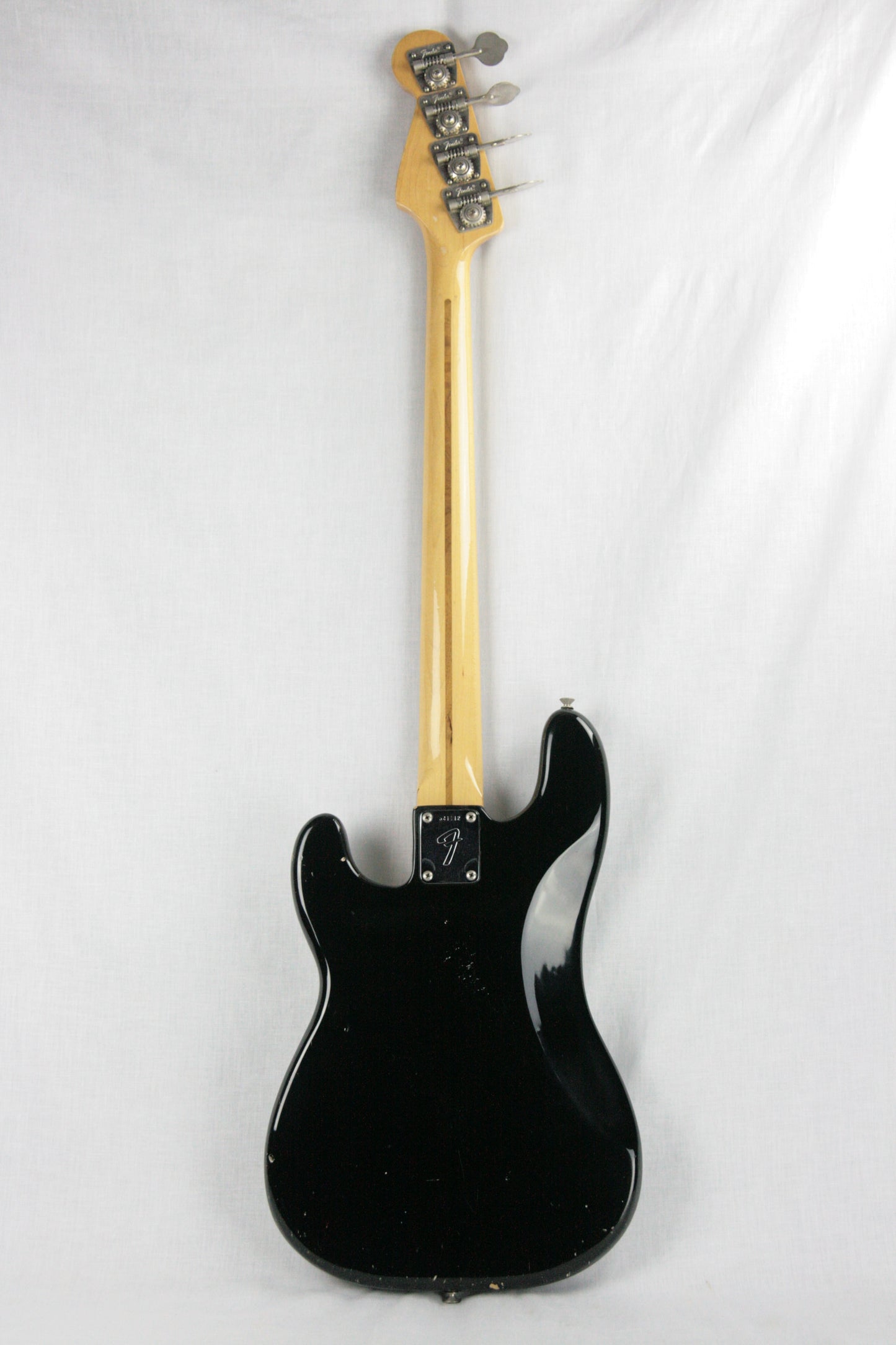 1974 Fender Precision Bass BLACK w/ Original Case! Fretless Maple Fretboard 1970's P jazz vintage