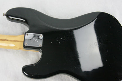 1974 Fender Precision Bass BLACK w/ Original Case! Fretless Maple Fretboard 1970's P jazz vintage