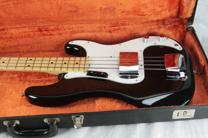 1974 Fender Precision Bass BLACK w/ Original Case! Maple Fretboard 1970's P jazz vintage