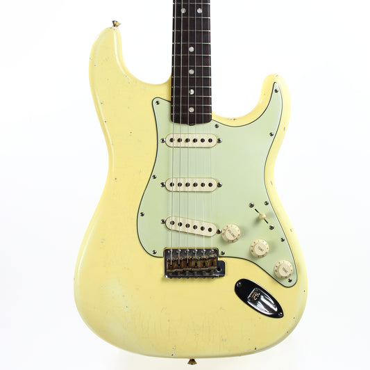 2009 Fender Custom Shop Masterbuilt 1965 Stratocaster Heavy Relic NAMM DISPLAY-- '65 Strat ASH BODY, Olympic White, MARK KENDRICK