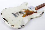 *SOLD*  2020 Fender '64 Custom Shop GT11 Heavy Relic Stratocaster Roasted Flame Neck! Olympic White/Sunburst Sweetwater
