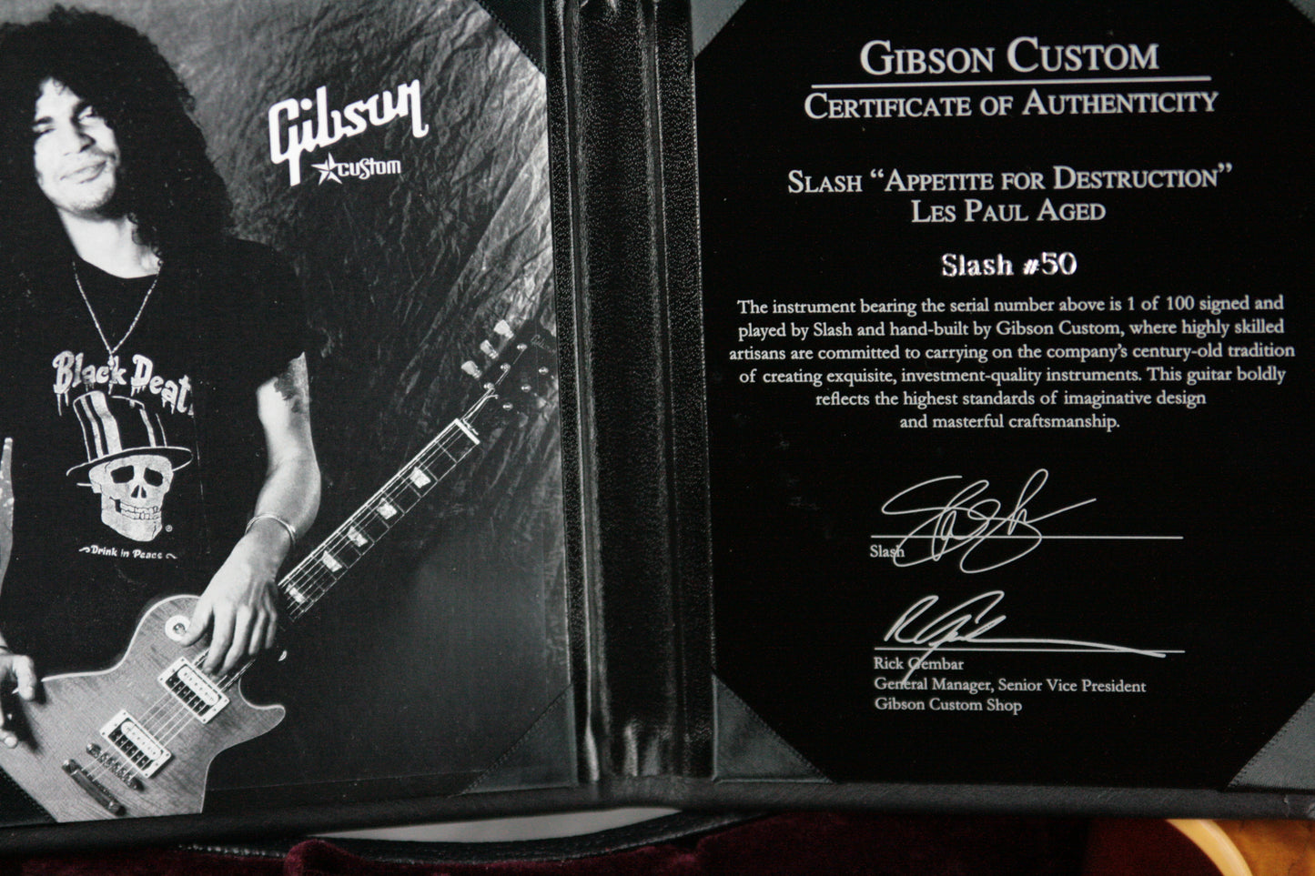 2010 Gibson Custom Shop SLASH AFD Aged Signed & Played Appetite For Destruction RARE!