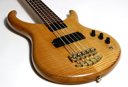 1999 Alembic Excel 5-String Bass - Flame Maple Top, Ash Body, Pau Ferro Board, High Quality USA!