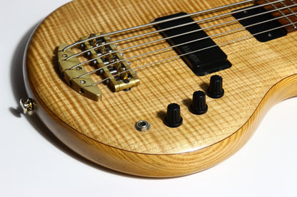 1999 Alembic Excel 5-String Bass - Flame Maple Top, Ash Body, Pau Ferro Board, High Quality USA!