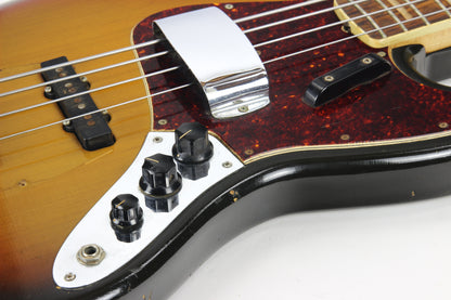 1970 Fender Jazz Bass Sunburst All-Original Vintage 4-Bolt Neck Rosewood Board, Block Inlays