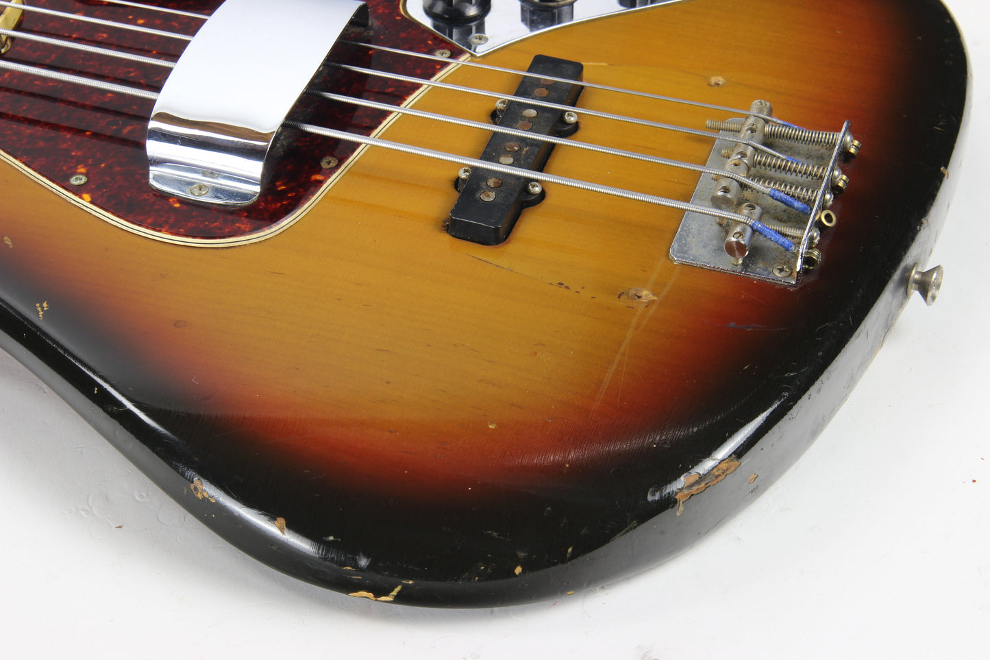 1970 Fender Jazz Bass Sunburst All-Original Vintage 4-Bolt Neck Rosewood Board, Block Inlays