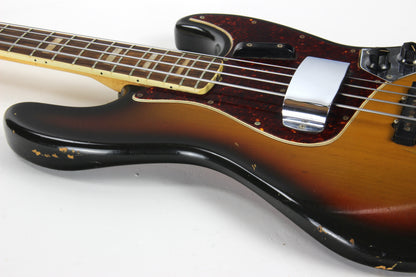 1970 Fender Jazz Bass Sunburst All-Original Vintage 4-Bolt Neck Rosewood Board, Block Inlays