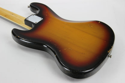 1970 Fender Jazz Bass Sunburst All-Original Vintage 4-Bolt Neck Rosewood Board, Block Inlays