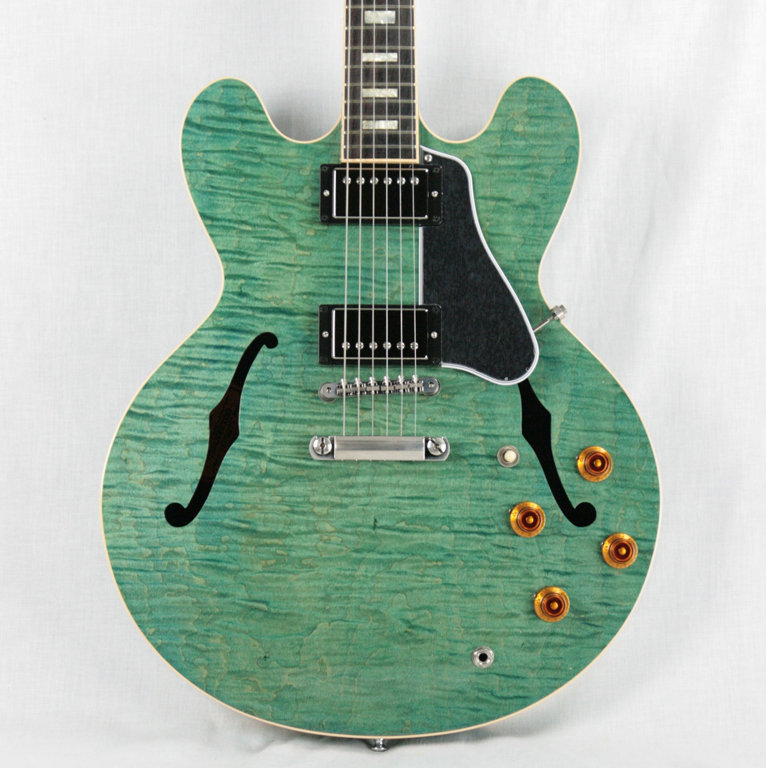 *SOLD*  2016 Gibson ES-335 FIGURED Turquoise Limited Edition! Block inlays, Flametop! Memphis