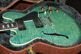 *SOLD*  2016 Gibson ES-335 FIGURED Turquoise Limited Edition! Block inlays, Flametop! Memphis