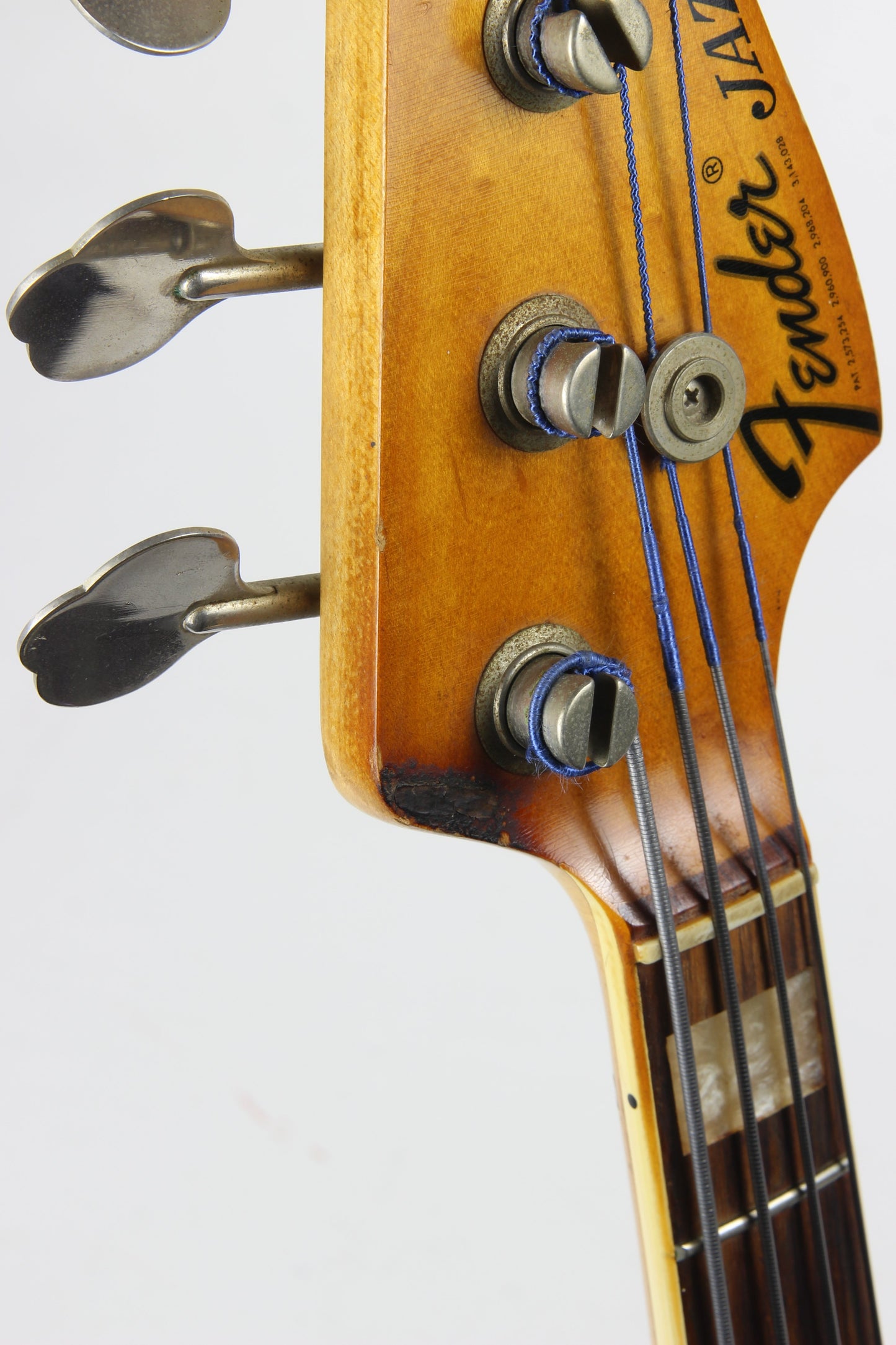 1970 Fender Jazz Bass Sunburst All-Original Vintage 4-Bolt Neck Rosewood Board, Block Inlays