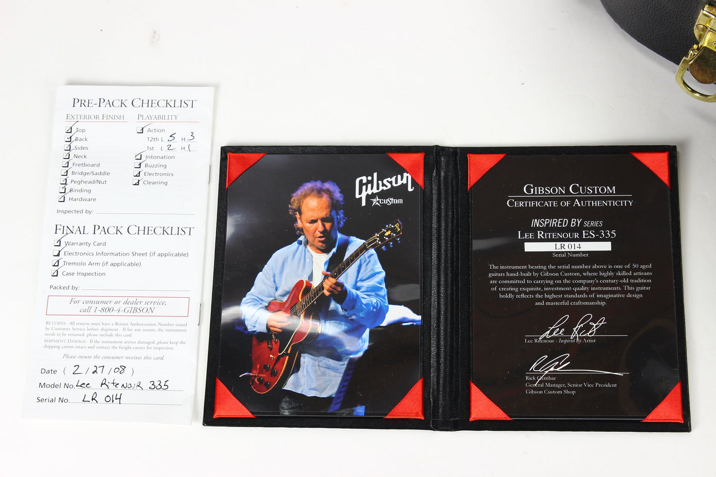 2008 Gibson Custom Shop Lee Ritenour 1961 ES-335 AGED & SIGNED! Cherry Red Dot Neck Reissue Inspired By