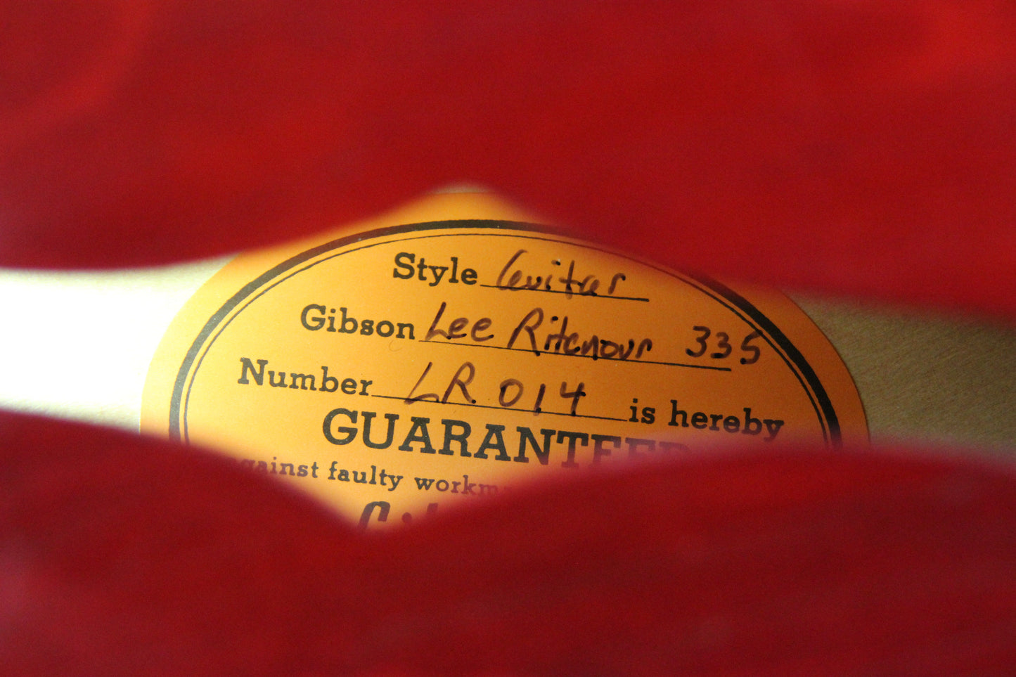 2008 Gibson Custom Shop Lee Ritenour 1961 ES-335 AGED & SIGNED! Cherry Red Dot Neck Reissue Inspired By