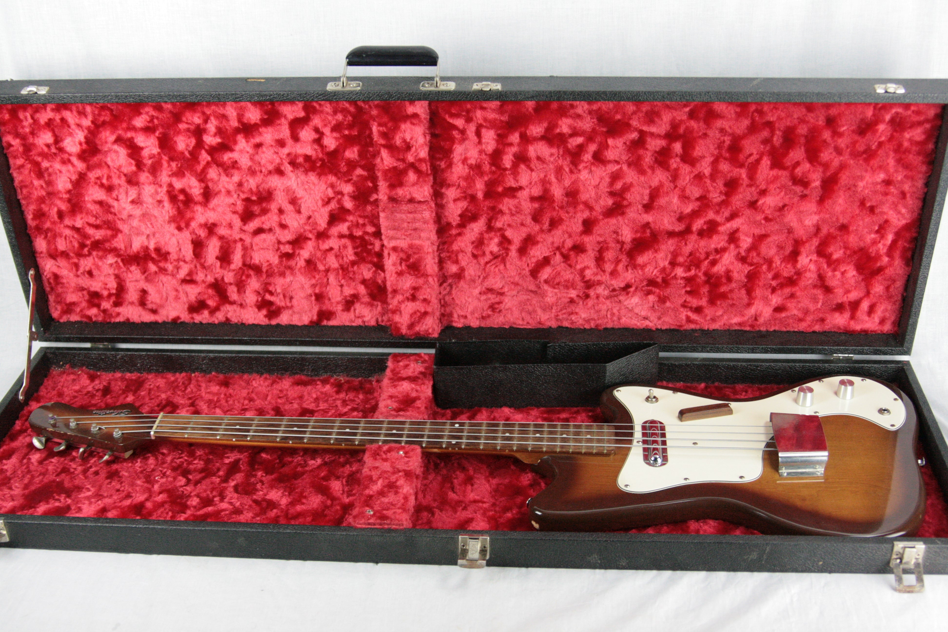 *SOLD*  1960's Silvertone 1442L Slimline Vintage Bass Guitar! Danelectro Coral 1442