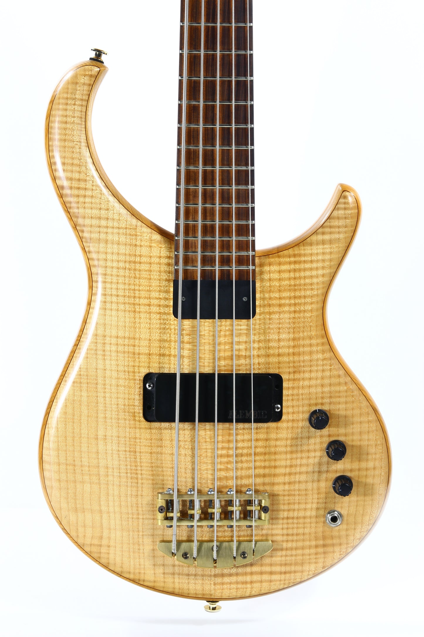 1999 Alembic Excel 5-String Bass - Flame Maple Top, Ash Body, Pau Ferro Board, High Quality USA!