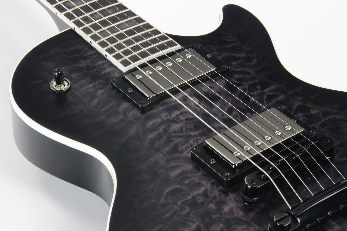 2019 Gibson Les Paul Dark Knight Limited Edition QUILT TOP - Ebony, Transparent Smoke Black Satin