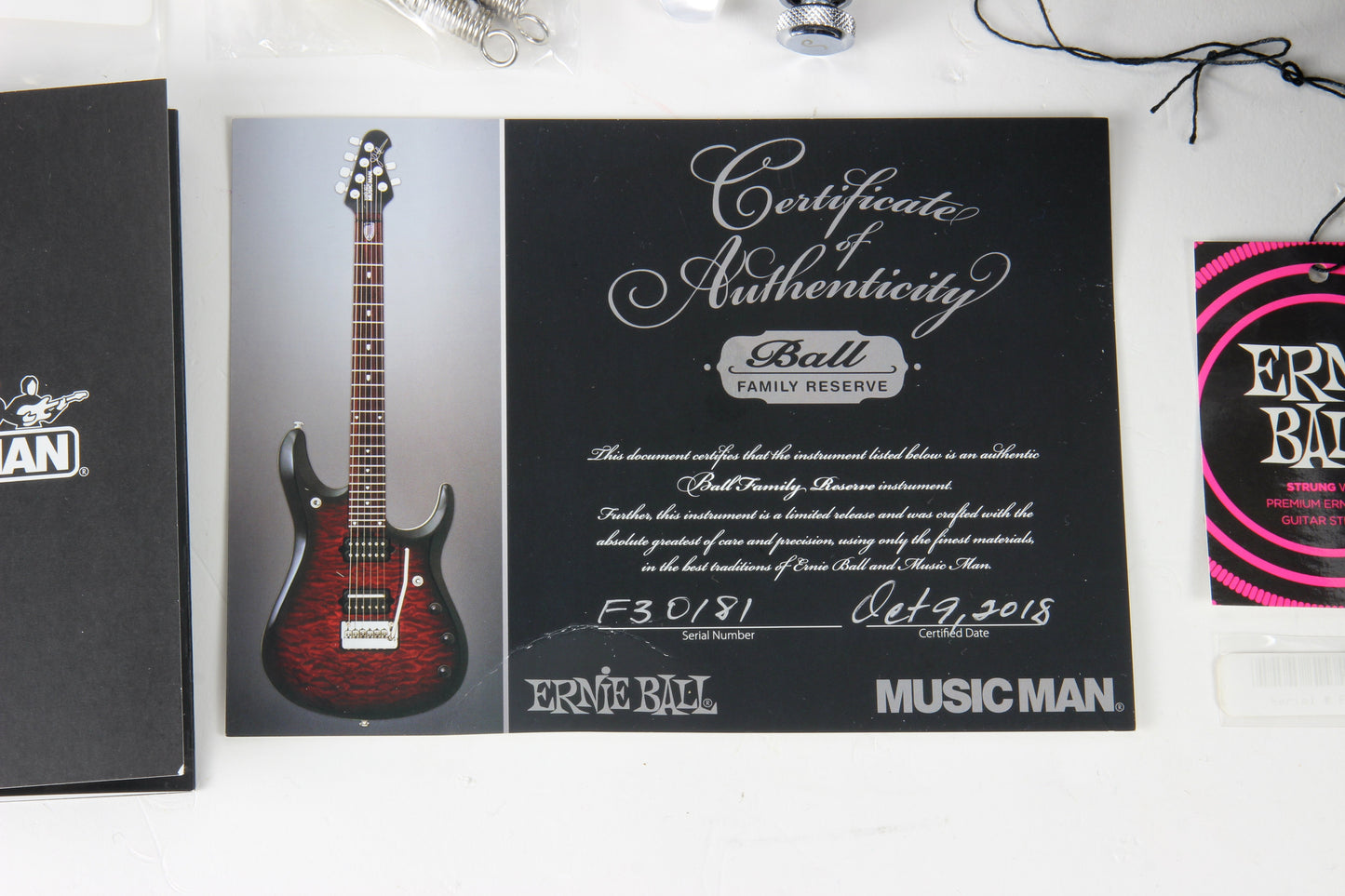 2018 Ernie Ball Music Man BFR 7-String John Petrucci JP7 Family Reserve RUBY RED Piezo