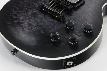 2019 Gibson Les Paul Dark Knight Limited Edition QUILT TOP - Ebony, Transparent Smoke Black Satin