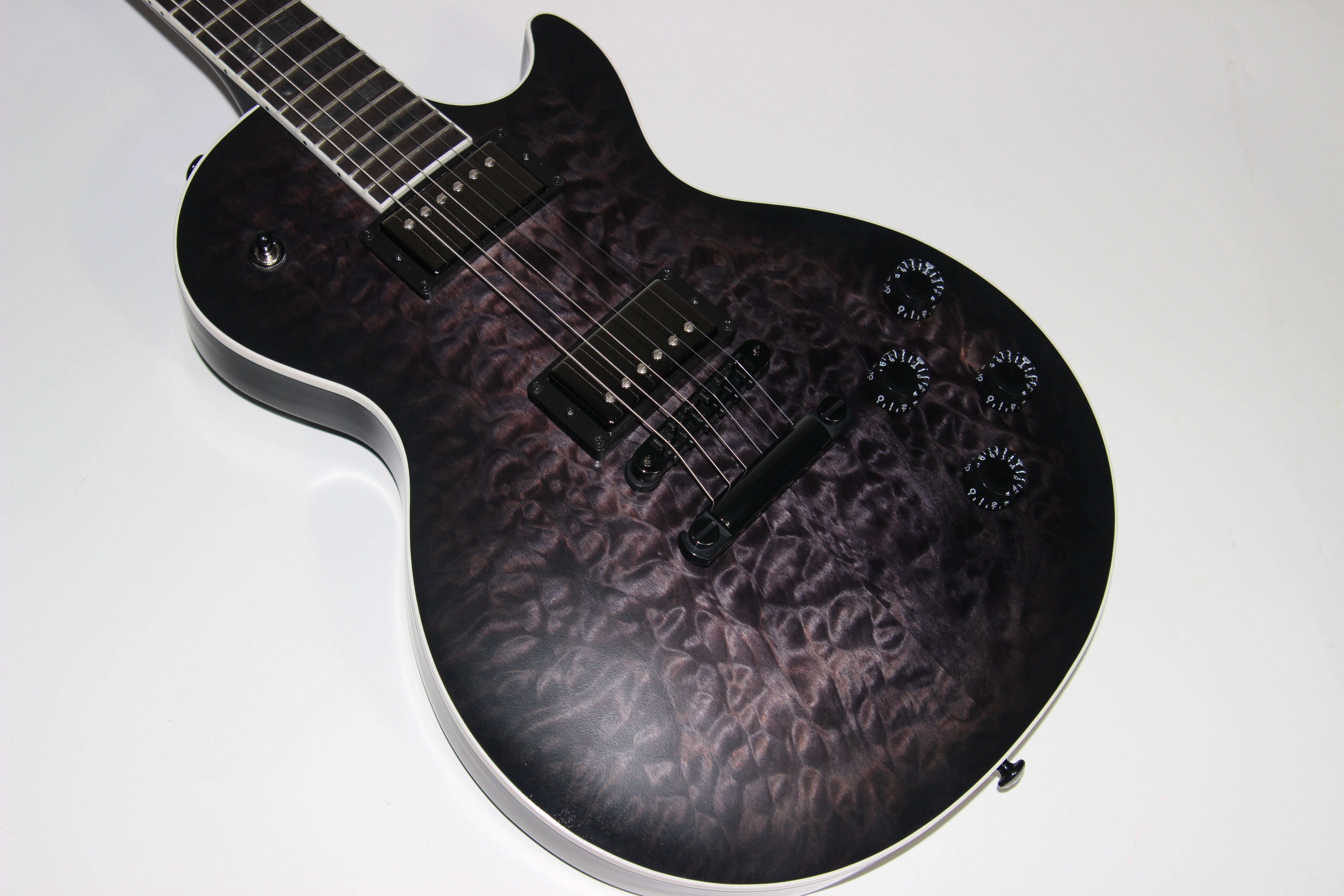 *SOLD*  2019 Gibson Les Paul Dark Knight Limited Edition QUILT TOP - Ebony, Transparent Smoke Black Satin