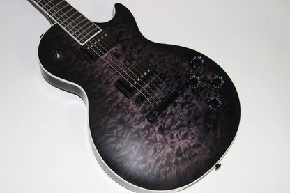 2019 Gibson Les Paul Dark Knight Limited Edition QUILT TOP - Ebony, Transparent Smoke Black Satin