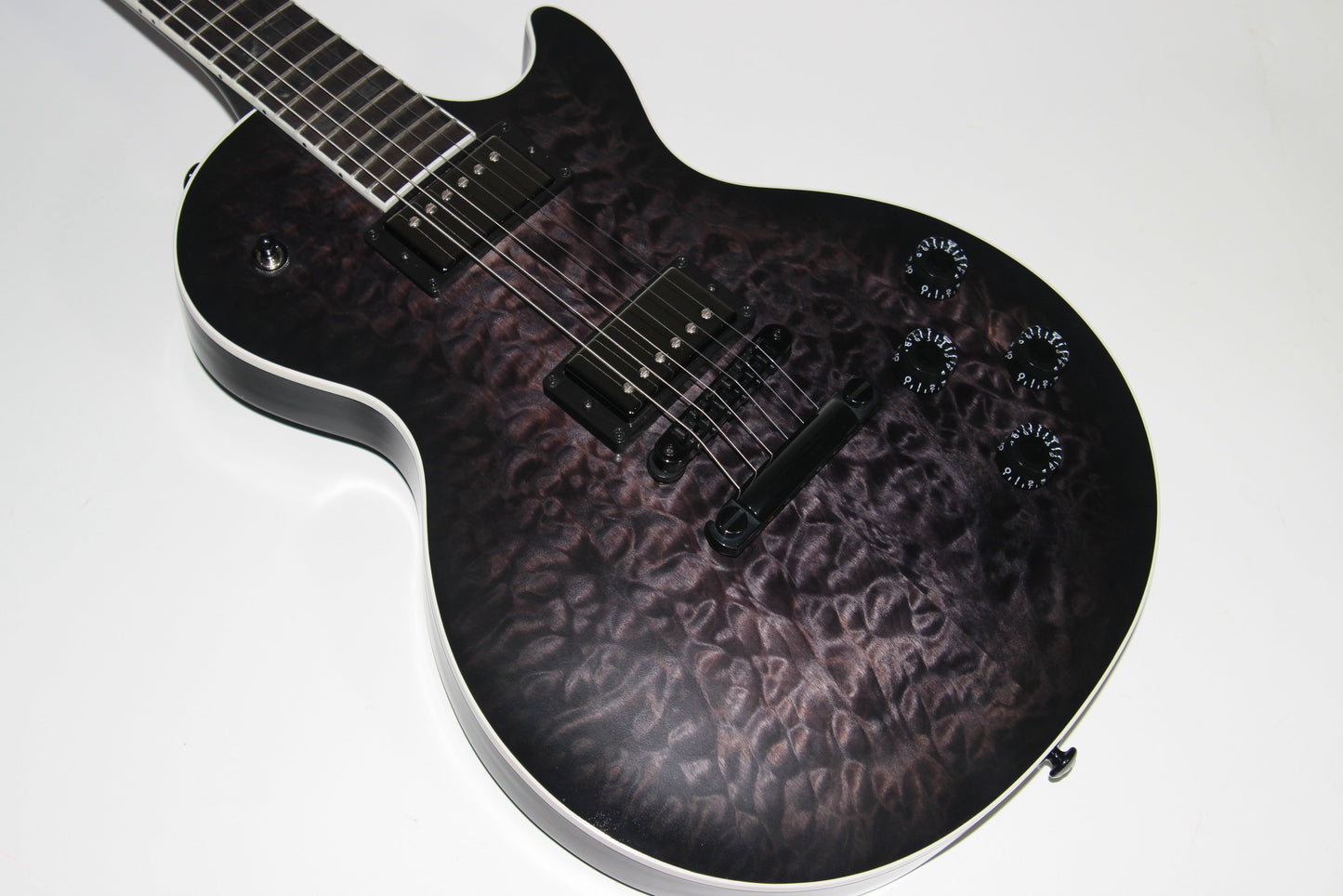 2019 Gibson Les Paul Dark Knight Limited Edition QUILT TOP - Ebony, Transparent Smoke Black Satin