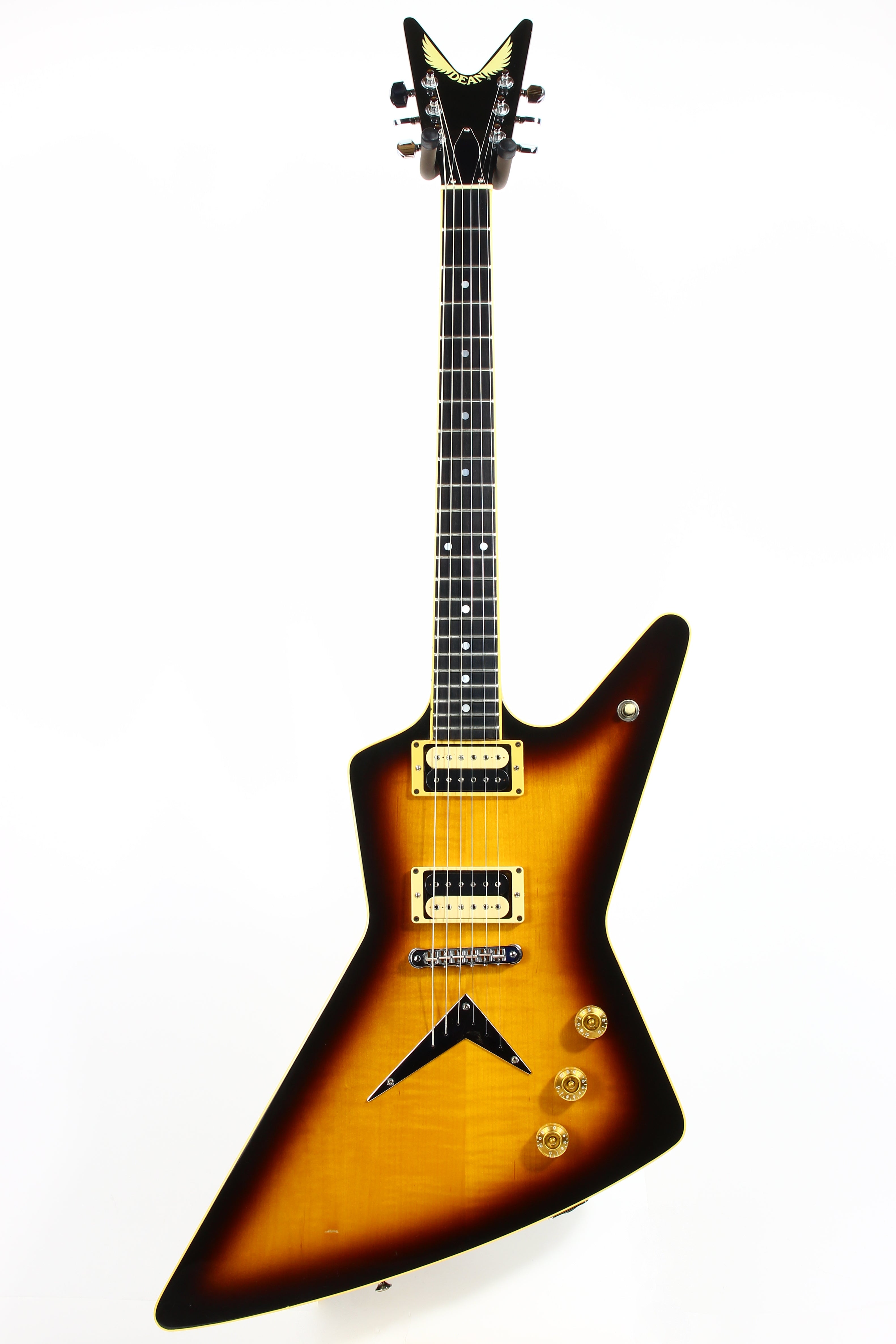 1982 Dean USA Z Standard Bound Explorer VINTAGE - Brazilia Burst Flametop  DiMarzio Super Distortions